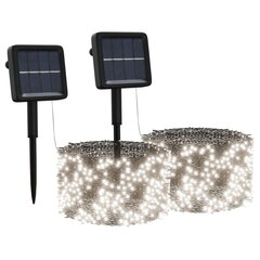 vidaXL päikesetoitel tuled, 2 tk, 2x200 LEDi, külm valge, tuppa/õue цена и информация | Декорации | kaup24.ee