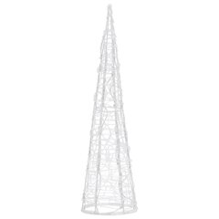 vidaXL akrüülist valguspüramiid, LED-tuli, koonus, külm valge 60 cm цена и информация | Декорации | kaup24.ee