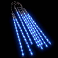 vidaXL meteoorvalgusti, 8 tk, 30 cm, sinine, 192 LEDi, tuppa/õue hind ja info | Jõulukaunistused | kaup24.ee