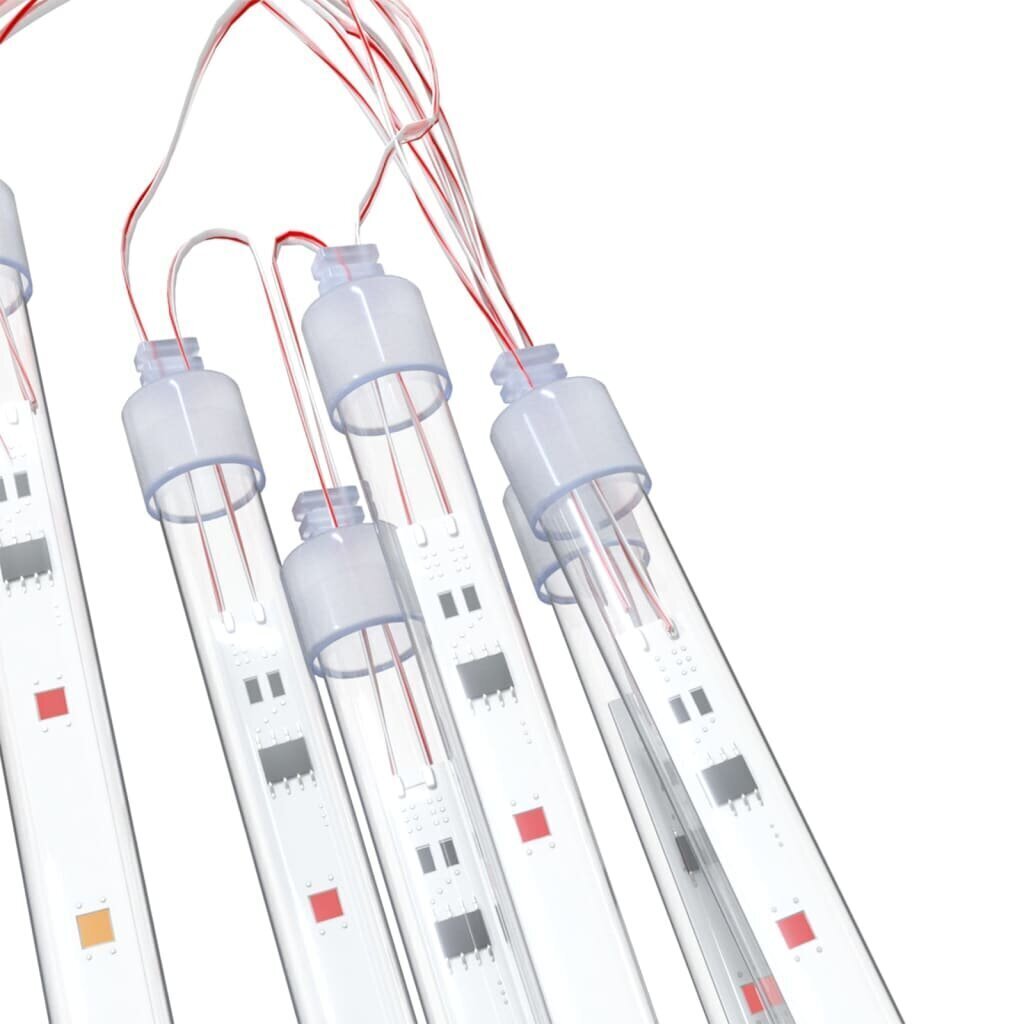 vidaXL meteoorvalgusti, 8 tk, 30 cm, värviline, 192 LEDi, tuppa/õue hind ja info | Jõulukaunistused | kaup24.ee