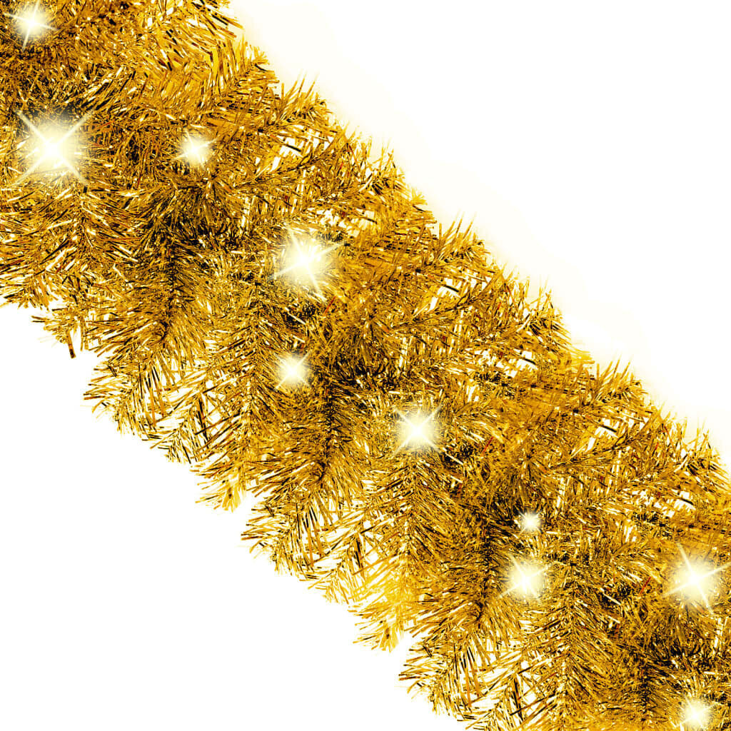 vidaXL jõuluvanik LED-tuledega 20 m kuldne hind ja info | Peokaunistused | kaup24.ee