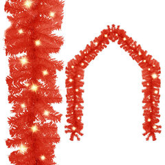 vidaXL jõuluvanik LED-tuledega, 20 m, punane hind ja info | Peokaunistused | kaup24.ee