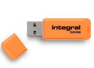 USB-Карта памяти Integral Neon 32GB, Оранжевая цена и информация | USB накопители | kaup24.ee