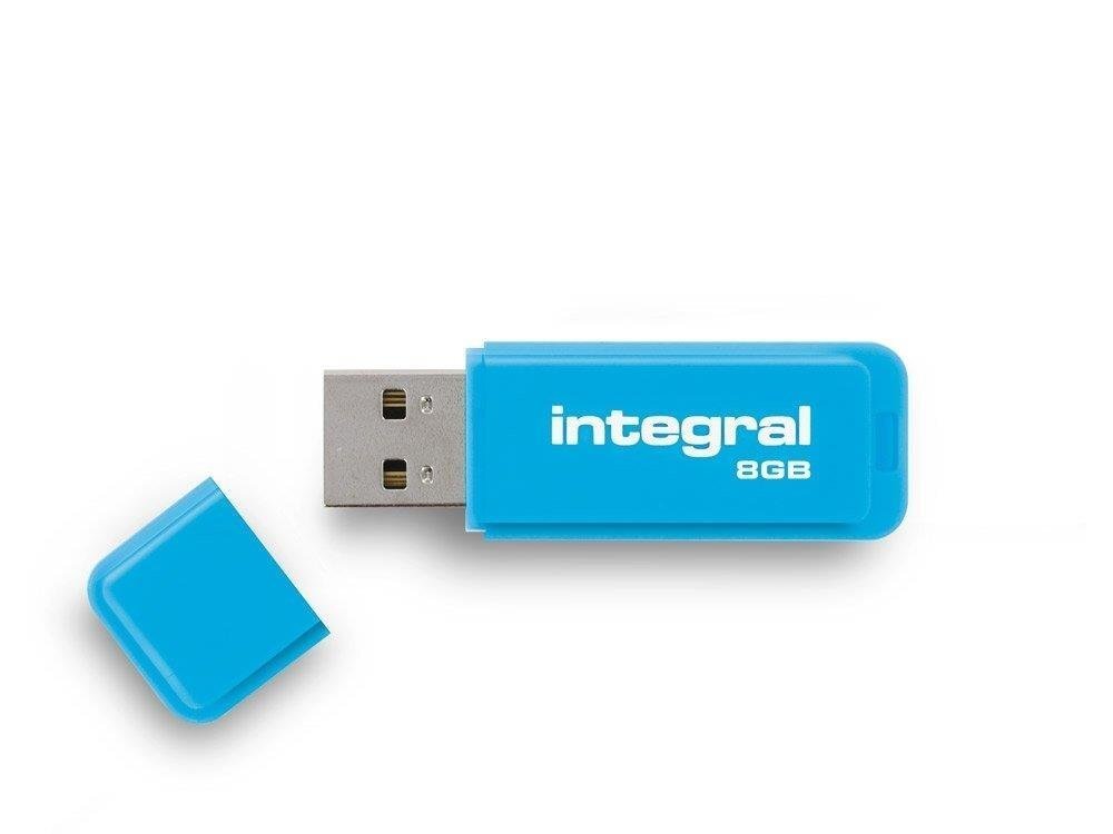 Mälupulk Integral Neon 8GB, sinine цена и информация | Mälupulgad | kaup24.ee