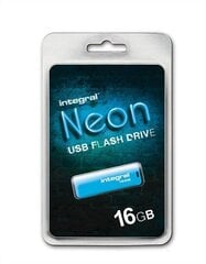 Mälupulk Integral Neon 16GB, sinine hind ja info | integral Arvutid ja IT- tehnika | kaup24.ee