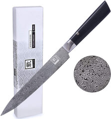 Jaapani Damaskuse nuga Oleio Zayiko, Black Edition, Carving, 21 cm hind ja info | Noad ja tarvikud | kaup24.ee