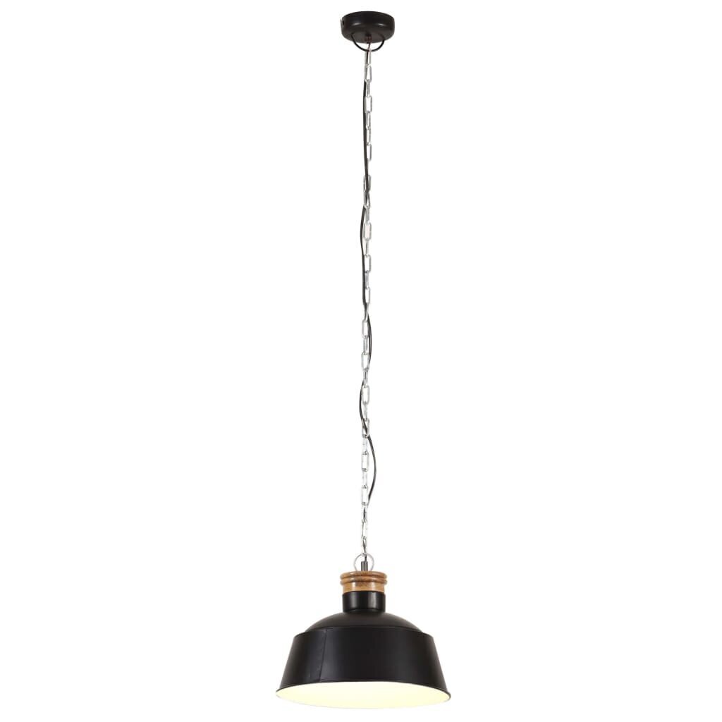 vidaXL tööstuslik laelamp 32 cm, must E27 hind ja info | Rippvalgustid | kaup24.ee
