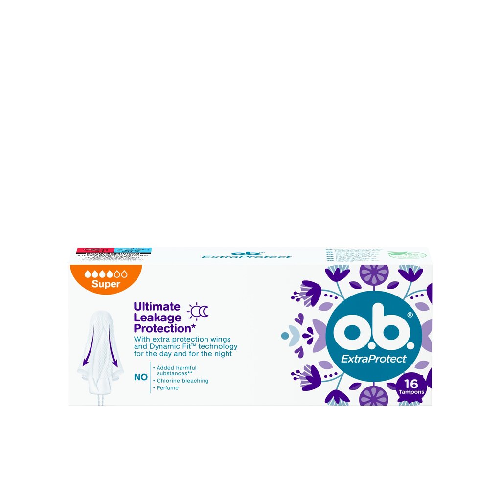 Tampoonid O.B. ProComfort Extra Protect Super, 16 tk. hind ja info | Tampoonid, hügieenisidemed, menstruaalanumad | kaup24.ee