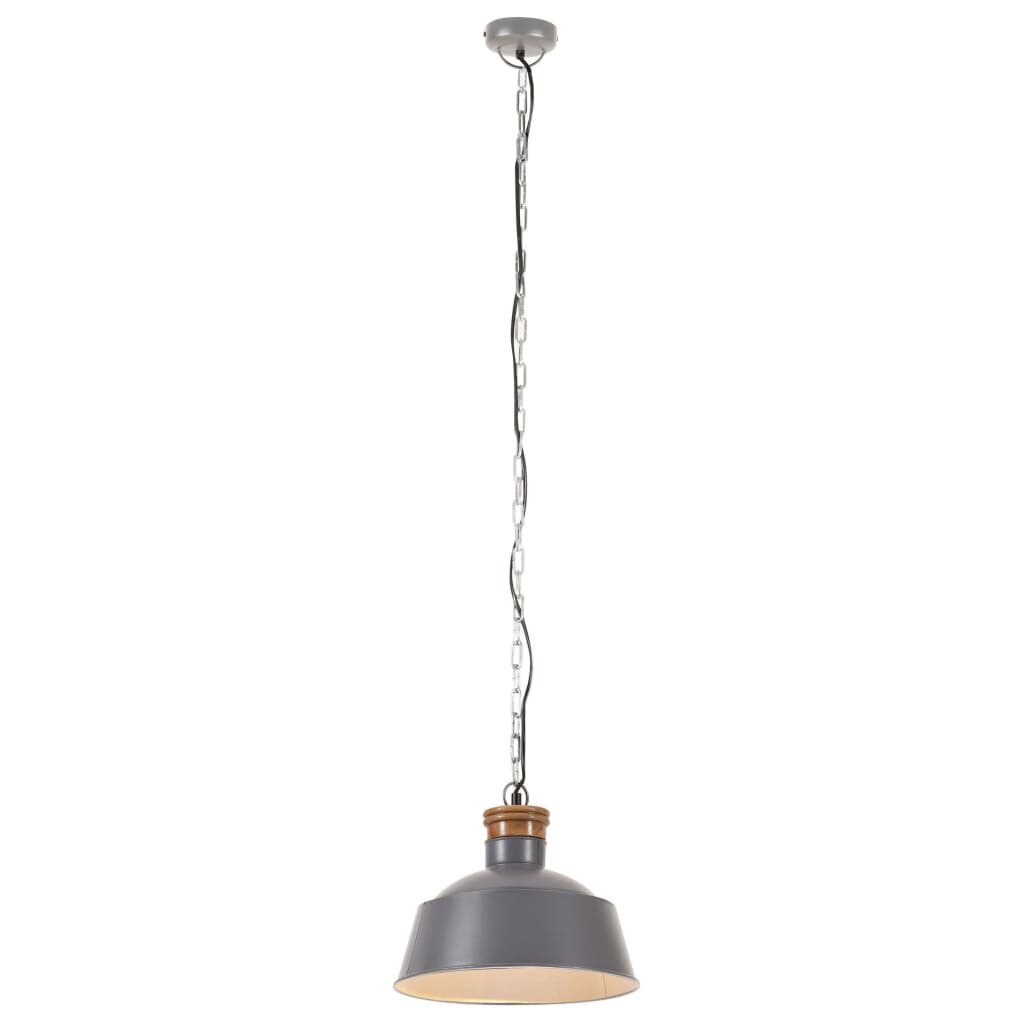 vidaXL tööstuslik laelamp 32 cm, hall E27 hind ja info | Rippvalgustid | kaup24.ee