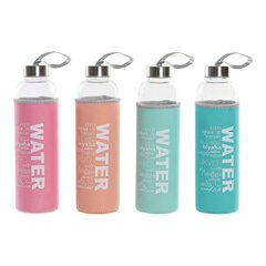 Klaaspudel Neopreenist Kattega DKD Home Decor Water (600 ml) (4 pcs) hind ja info | Joogipudelid | kaup24.ee