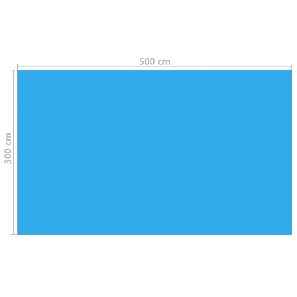 vidaXL kandilise basseini kate, 500 x 300 cm, PE, sinine hind ja info | Basseinitehnika | kaup24.ee