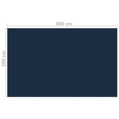 vidaXL ujuv PE ümmargune basseinikile, 800 x 500 cm, must ja sinine hind ja info | Basseinitehnika | kaup24.ee