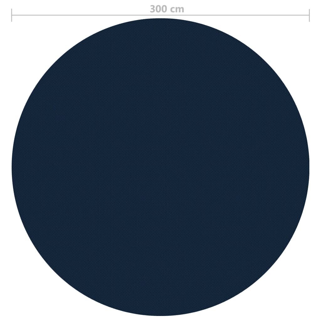 vidaXL ujuv PE ümmargune basseinikile, 300 cm, must ja sinine цена и информация | Basseinitehnika | kaup24.ee