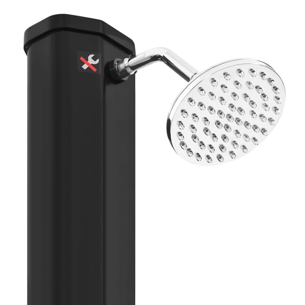 vidaXL päikesepatareidega välidušš dušiotsaku ja kraaniga, 35 l, must hind ja info | Basseinitehnika | kaup24.ee
