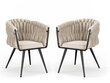 2-tooli komplekt Cosmopolitan Design Shirley, beeži värvi hind ja info | Söögilaua toolid, köögitoolid | kaup24.ee