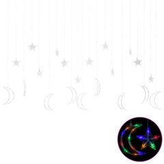 vidaXL haldjatuled tähed ja kuud, puldiga, 345 LEDi, värviline hind ja info | Jõulutuled | kaup24.ee
