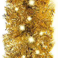 vidaXL jõuluvanik LED-tuledega 10 m kuldne hind ja info | Peokaunistused | kaup24.ee