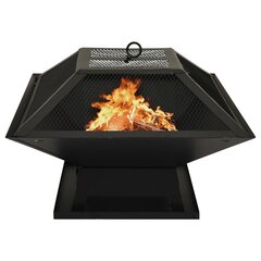 vidaXL kaks ühes tulease ja grill, 46,5 x 46,5 x 37 cm, teras цена и информация | Грили | kaup24.ee