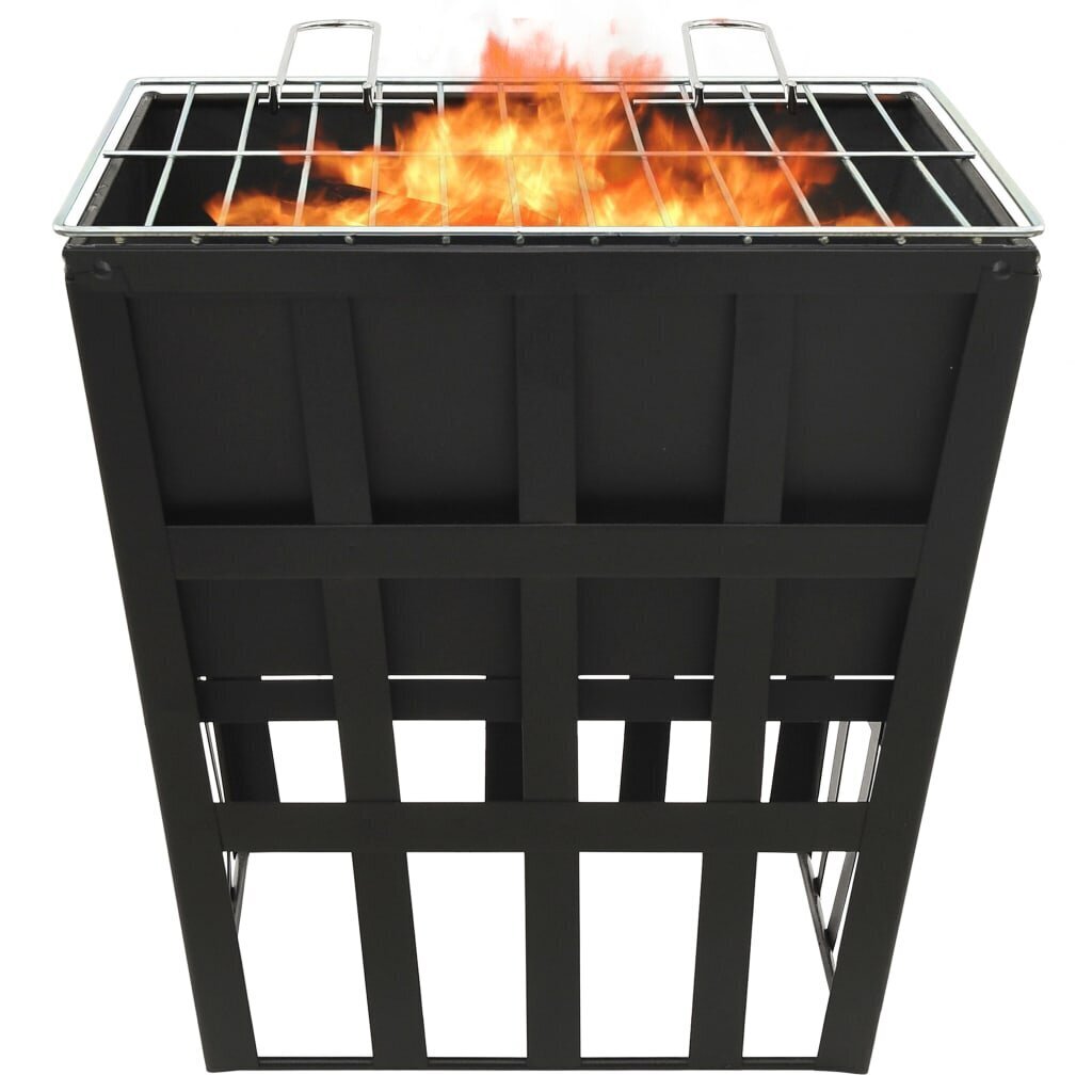 vidaXL kaks ühes tulease ja grill, 34x34x48 cm, teras hind ja info | Grillid | kaup24.ee