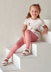 Комплект футболки и леггинсов для детей MAYORAL 3756*24, белый/розовый 8445445205153 цена и информация | Комплекты для девочек | kaup24.ee