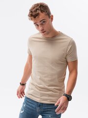 Мужская футболка Ombre S1370, бежевая цена и информация | Мужские футболки | kaup24.ee