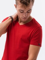 Мужская хлопковая футболка Ombre S1369, красная цена и информация | Мужские футболки | kaup24.ee
