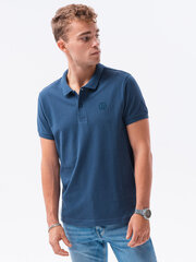 Рубашка поло мужская Ombre S1374, тёмно-синяя цена и информация | Мужские футболки | kaup24.ee