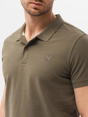 Рубашка поло мужская Ombre S1374, темно-зеленая цена и информация | Мужские футболки | kaup24.ee
