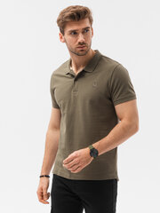 Рубашка поло мужская Ombre S1374, темно-зеленая цена и информация | Мужские футболки | kaup24.ee