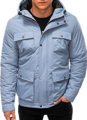 Мужская зимняя куртка с капюшоном Edoti C530, светло-голубая цена и информация | Мужские куртки | kaup24.ee