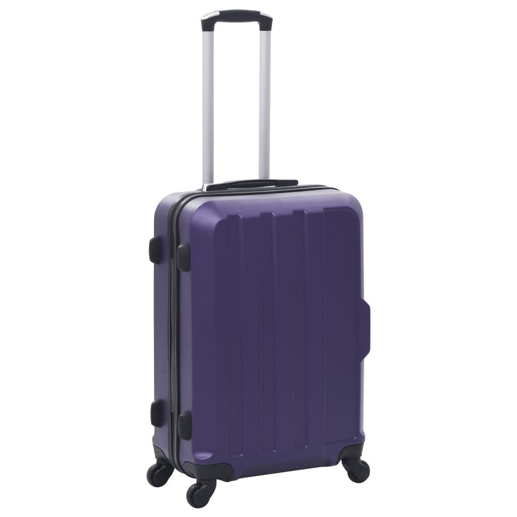 vidaXL kõvakattega kohver, 3 tk, lilla, ABS hind ja info | Kohvrid, reisikotid | kaup24.ee
