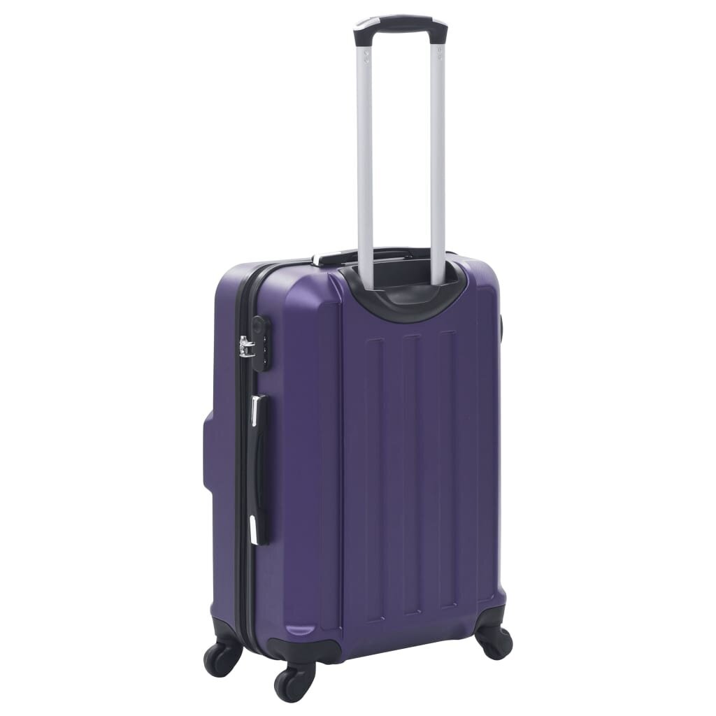 vidaXL kõvakattega kohver, 3 tk, lilla, ABS цена и информация | Kohvrid, reisikotid | kaup24.ee