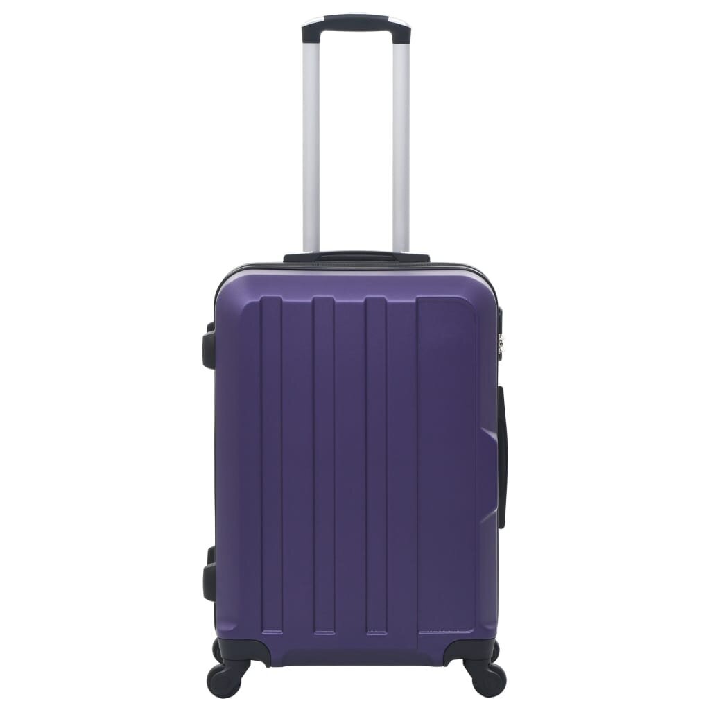 vidaXL kõvakattega kohver, 3 tk, lilla, ABS цена и информация | Kohvrid, reisikotid | kaup24.ee