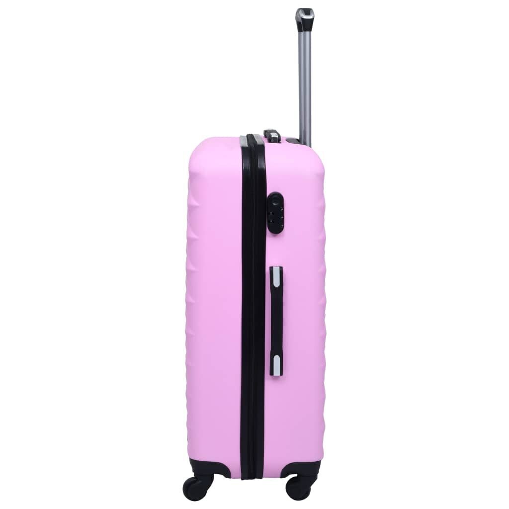 vidaXL kõvakattega kohver roosa ABS hind ja info | Kohvrid, reisikotid | kaup24.ee
