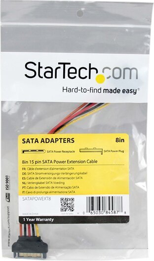 StarTech SATAPOWEXT8, SATA, 2m hind ja info | Kaablid ja juhtmed | kaup24.ee