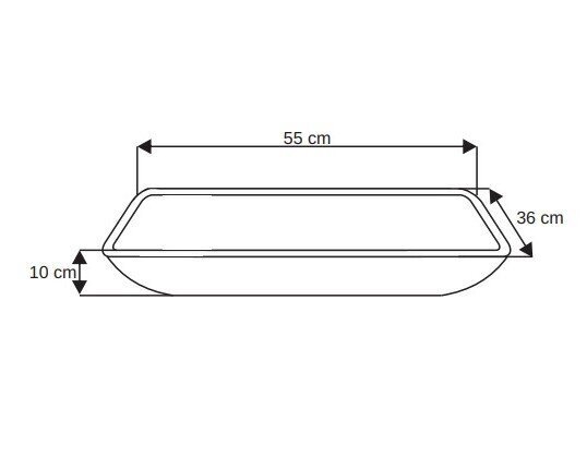 Klaasist valamu tasapinnale 55x36x10cm VELDMAN segistiga, must hind ja info | Kraanikausid, valamud | kaup24.ee