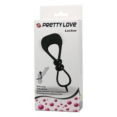 Vibreeriv peeniserõngas Pretty Love Locker, must hind ja info | Peeniserõngad, mansetid jne. | kaup24.ee