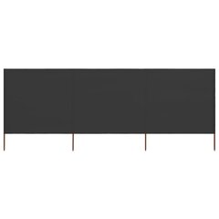 vidaXL tuulekaitse sein 3 paneelist, kangas, 400 x 80 cm antratsiit цена и информация | Зонты, маркизы, стойки | kaup24.ee