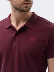 Рубашка поло мужская Ombre S1374, бордовая цена и информация | Мужские футболки | kaup24.ee