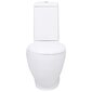 vidaXL keraamiline ümar WC-pott alumise veevooluga, valge hind ja info | WС-potid | kaup24.ee