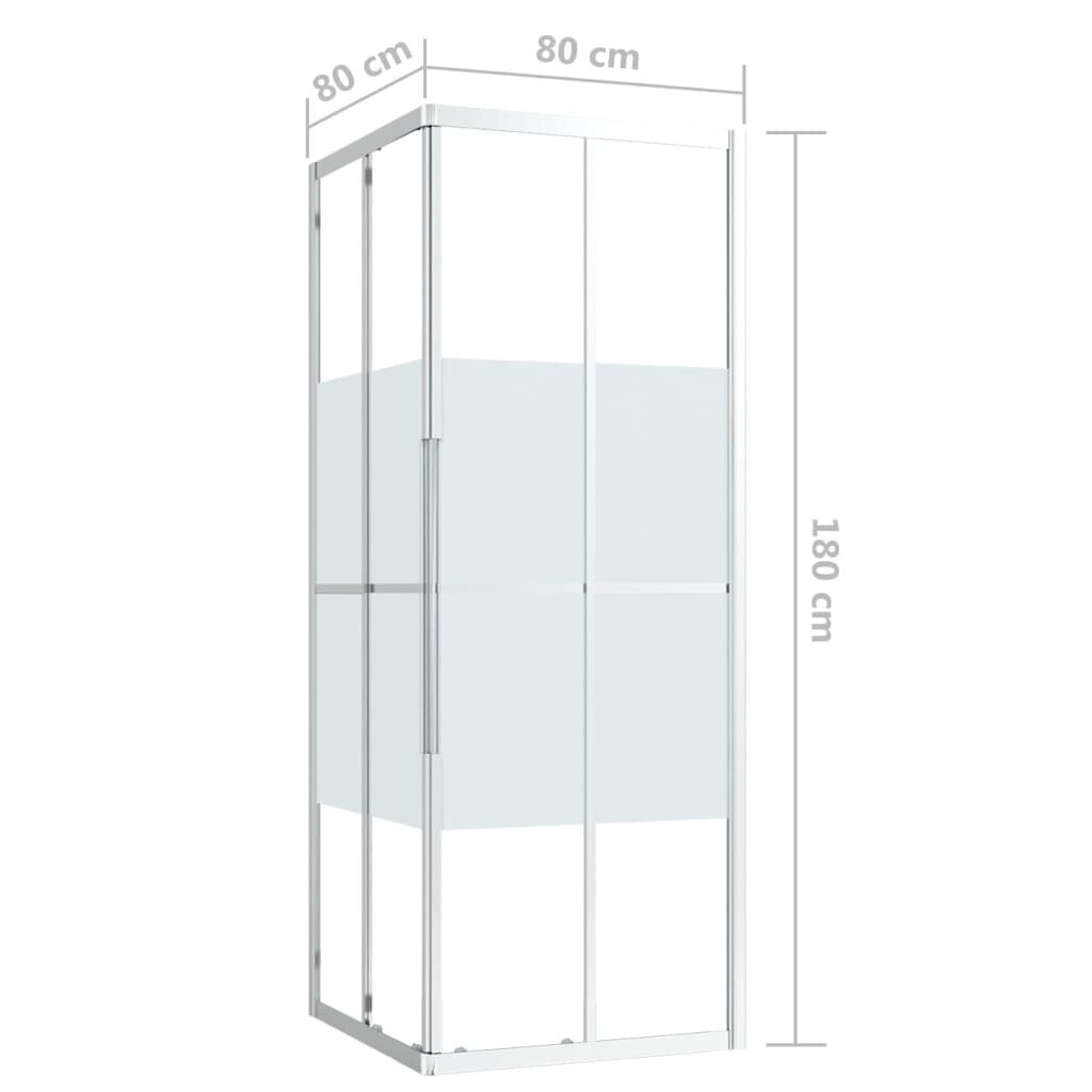 vidaXL dušikabiin, ESG-klaas, 80x80x180 cm hind ja info | Dušikabiinid | kaup24.ee