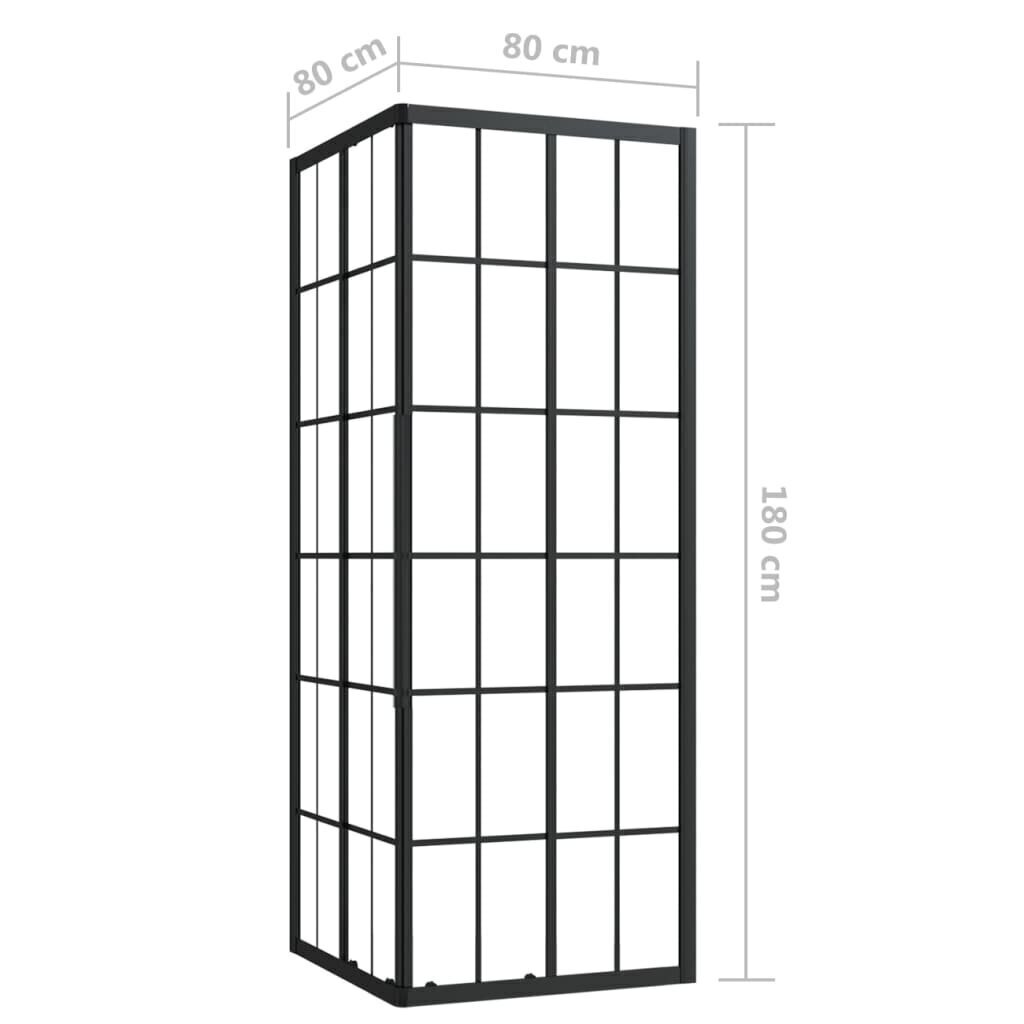 vidaXL dušikabiin, ESG-klaas, 80x80x180 cm цена и информация | Dušikabiinid | kaup24.ee