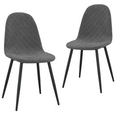 Обеденные стулья, 2 шт., тёмно-серые  цена и информация | Стулья для кухни и столовой | kaup24.ee