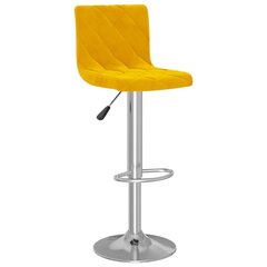 vidaXL baaripukid 2 tk, sinepikollane, samet hind ja info | Söögilaua toolid, köögitoolid | kaup24.ee