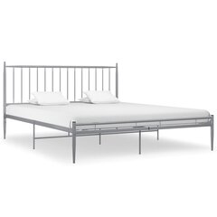 Кровать металлическая, серая, 140 x 200 см цена и информация | Кровати | kaup24.ee