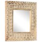 vidaXL, käsitsi nikerdatud peegel, 50x50x2,6 cm, mangopuit цена и информация | Peeglid | kaup24.ee