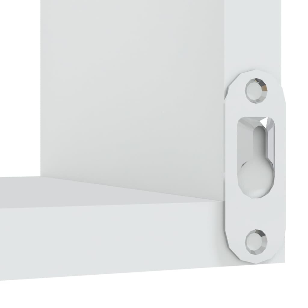 vidaXL seina nurgariiulid 2 tk , valge, 40x40x50 cm, puitlaastplaat цена и информация | Riiulid | kaup24.ee