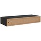 vidaXL sahtliga seinariiul, must 60x23,5x10 cm MDF hind ja info | Riiulid | kaup24.ee