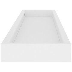 vidaXL seinariiulid, 4tk, valge, 80 x 15 x 4 cm, MDF цена и информация | Полки | kaup24.ee