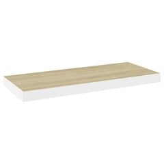 vidaXL seinariiulid, 2 tk, tamm ja valge, 60 x 23,5 x 3,8 cm MDF цена и информация | Полки | kaup24.ee